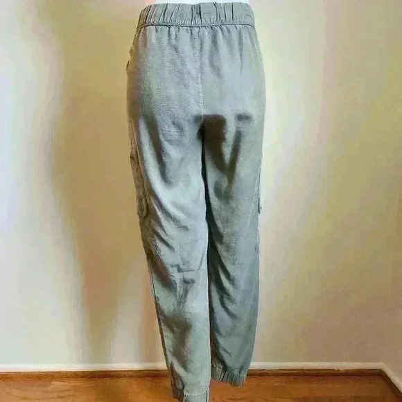 Banana Republic Factory Tencel Soft Cargo Pant Joggers | Steel Green Small - Picture 4 of 10